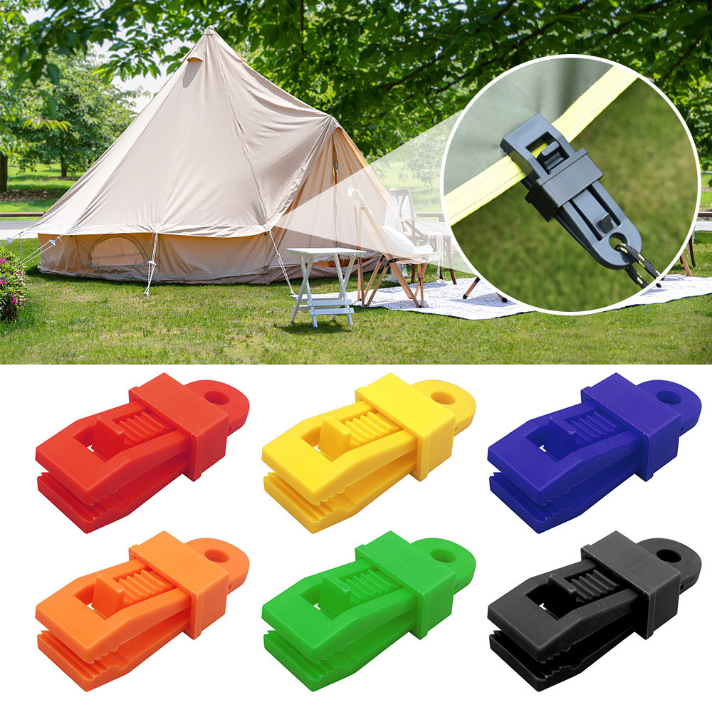 

New 10pcs Adjustable Heavy Duty Lock Grip for Tarp Shade Cloth Reusable Clamp for Curtains Windproof Camping Tent Clip Hook