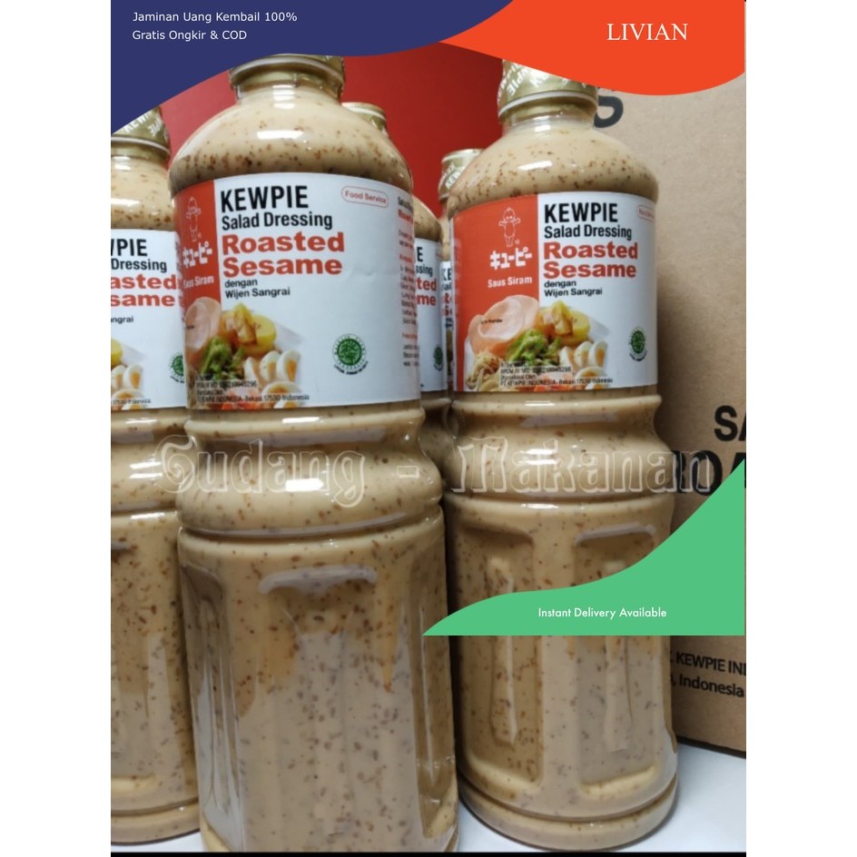 

lv Kewpie Salad Dressing Roasted Sesame 1 Liter / Saus Wijen - Pack Standard