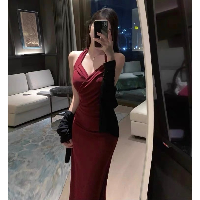 sale emita bloom midi dress hitam wanita party dress elegant casual dress terbaru 2025 pantai dress