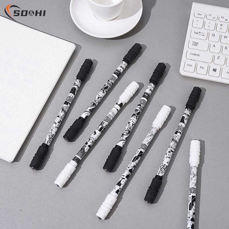

1pc Spinning Pen Creative Random Rotating Gaming Gel Pens Student Gift Toy Release Pressure Comfortable Penspinning Pen Randomly