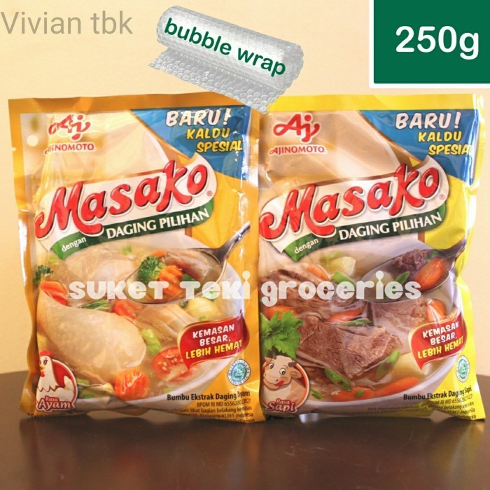 

vv Masako Sapi / Ayam 250gr Bumbu Penyedap Rasa Ajinomoto Sachet 250 gram - Sapi