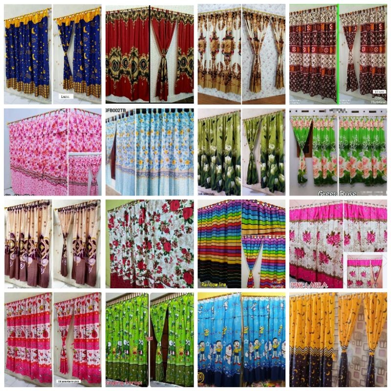 Gorden Termurah / TIRAI GORDEN JENDELA KAMAR TIDUR | KORDEN HORDENG CENDELA MOTIF KARAKTER DAN POLOS