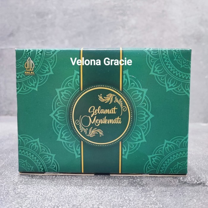 

Dus Snack 12x16 Snature Classic Hijau isi 50 pcs Motif Box Kue Olin