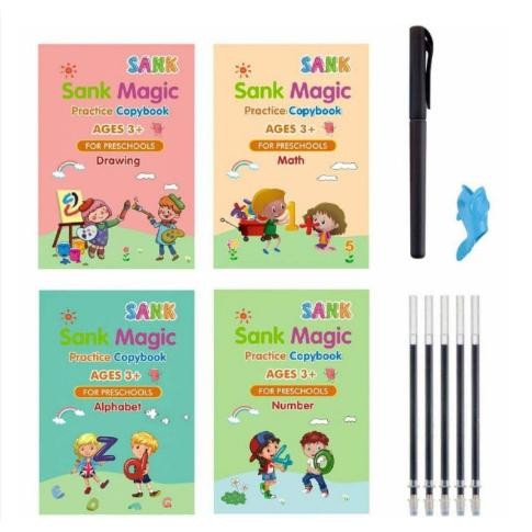 

【UNIQQSO】SANK MAGIC Practice Book 1 SET ISI 4 BUKU + PULPEN ( INGGRIS )