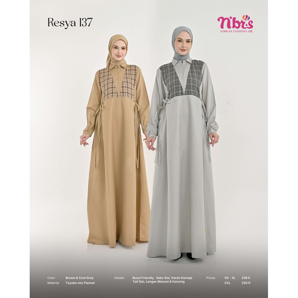 NIBRAS - Baju Resya 137 Gamis Daily Muslimah by Nibras