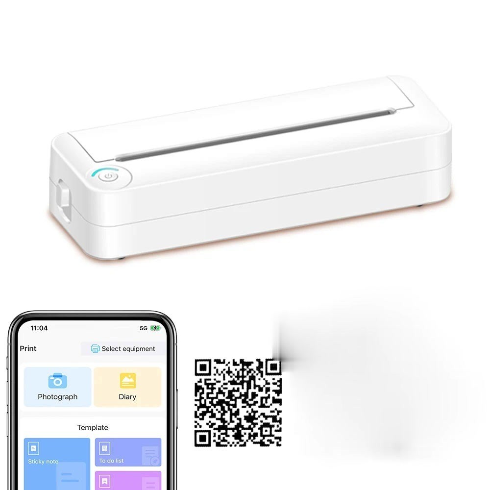 Portable Mini Thermal Printer A4 Paper Photo Printer From Mobile Phone WiFi Wireless Bluetooth Docum