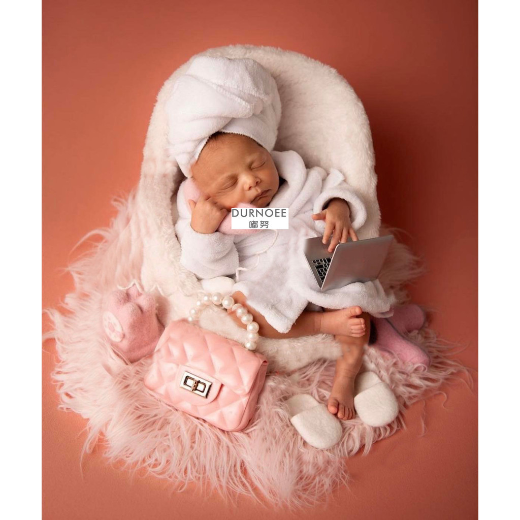 Newborn Photography Props Wool Felt Doll Mini TelePhone Handmade DIY Felting Kit Accessories Baby Ph