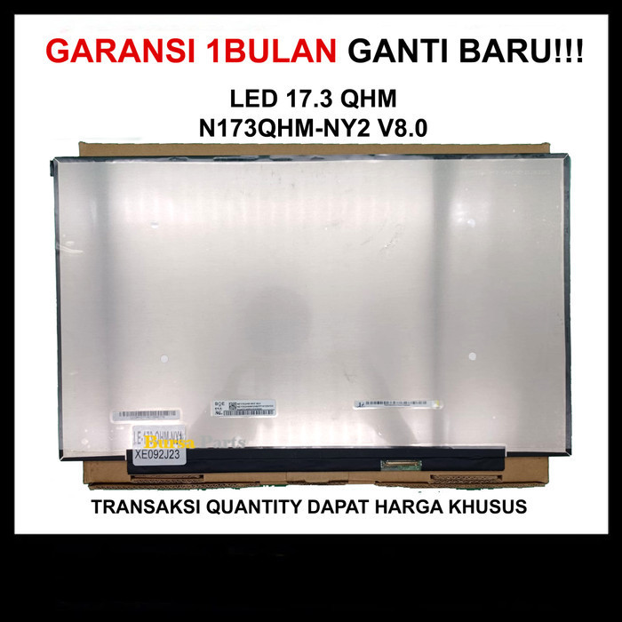 LED 17.3 QHM NY1 baru garansi