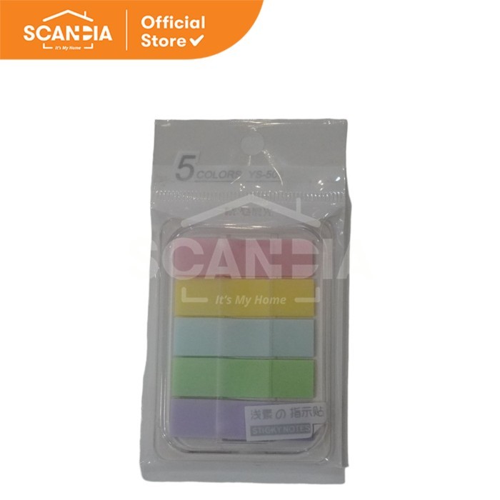 

SCANDIA Sticky Flags Pet 20 Sheets 4.5X1.2cm Pastel Color 2X3 (YS-505)