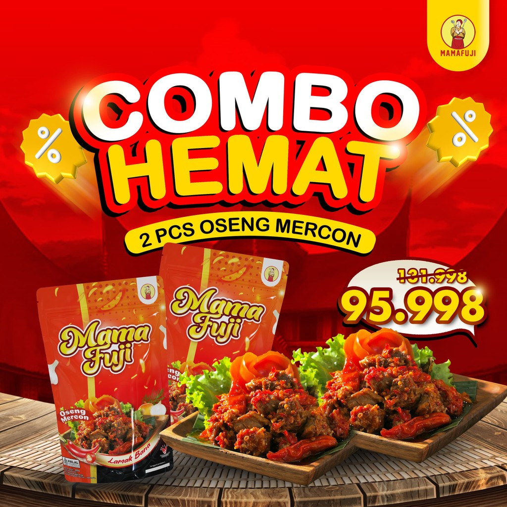 

Mamafuji - PAKET MURAH (2 Oseng Mercon Daging Sapi Pedas) Combo Hemat