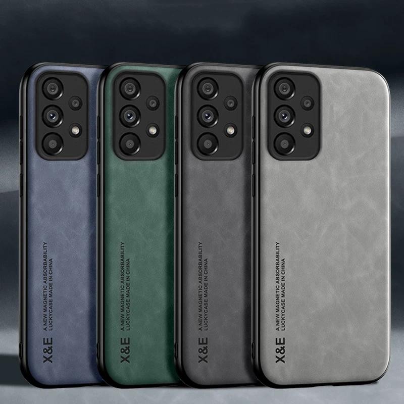 For Samsung Galaxy A71 A73 A72 A70 A51 A52 A53 A33 A31 A13 A14 A34 A22 A21S A12 M33 Case Goatskin pl