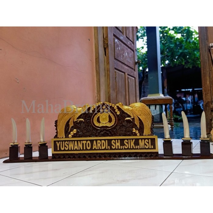 

PAPAN NAMA + PAPAN NAMA LOGGO POLRI + CUSTOM TARING + PAPANNAMA MODERN MB3212
