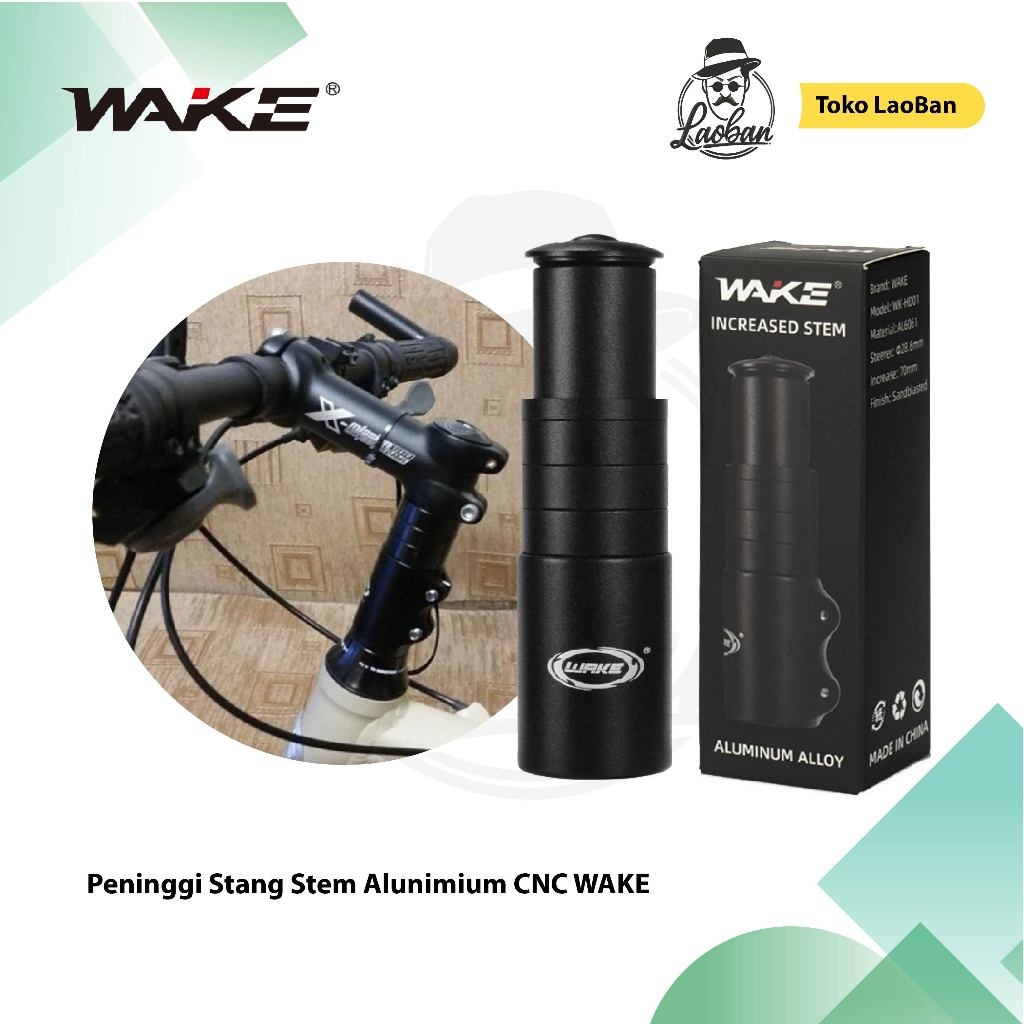 WAKE Fork Extender Peninggi Stang Stem Sepeda MTB Roadbike BMX Fixie