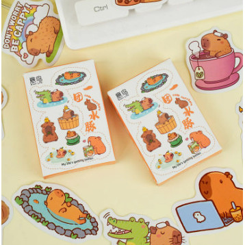 

Sticker Pack Isi 30 Lembar CAPYBARA Scrapbook Journal Stiker