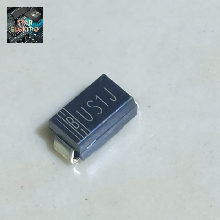 10 Buah 10Pcs US1J  Do-214AC SMA SMD USIJ Ultrafast Recovery 1A 600V 75ns US1J-13-F Diodes Dioda