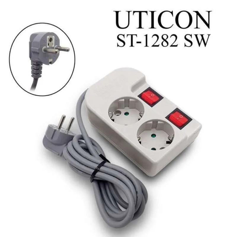 Stop kontak uticon 2 lubang saklar ST 1282 SW