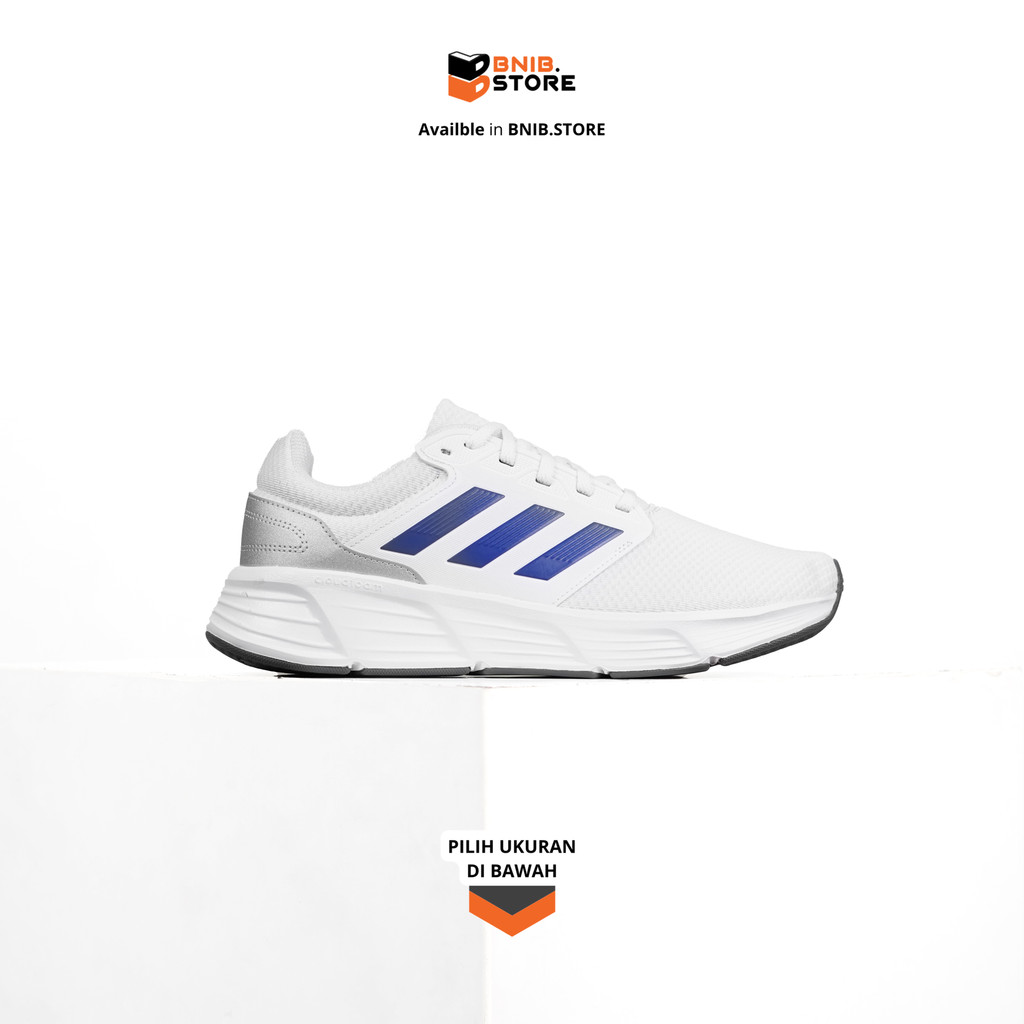 Sepatu Lari adidas Galaxy 6 White Royal Blue [IE1979] Original ID