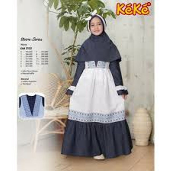 KEKE GAMIS ANAK GM 2102 NAVY TERBARU