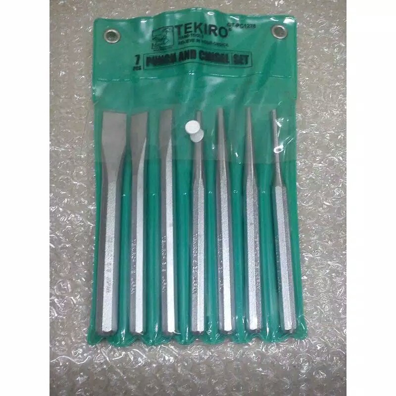 tekiro 7 pcs pahat kayu sets punch and chisel bobok bor ukir wood