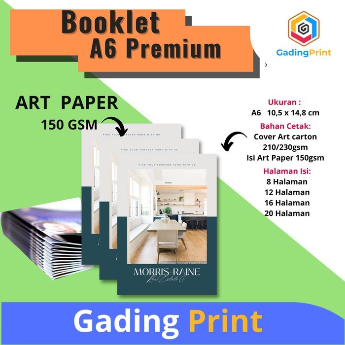 

Cetak Booklet A6/ Print buku ukuran A6/ staples tengah A6 Art Paper - 4 halaman - 4 halaman