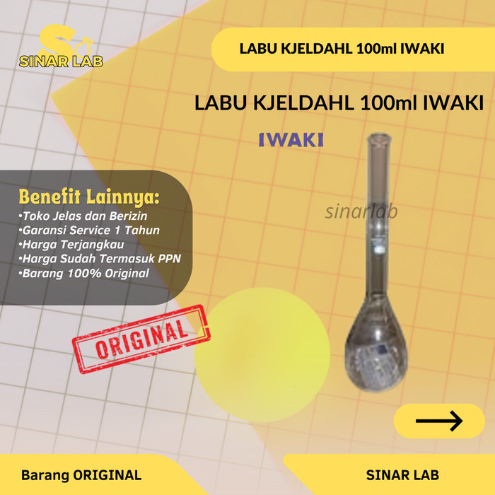 Labu Kjeldahl 100ml Iwaki