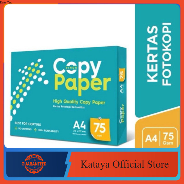 Copy paper A4 75 gram / Kertas Fotocopy Copy Paper A4 75 Gram - 1 RIM