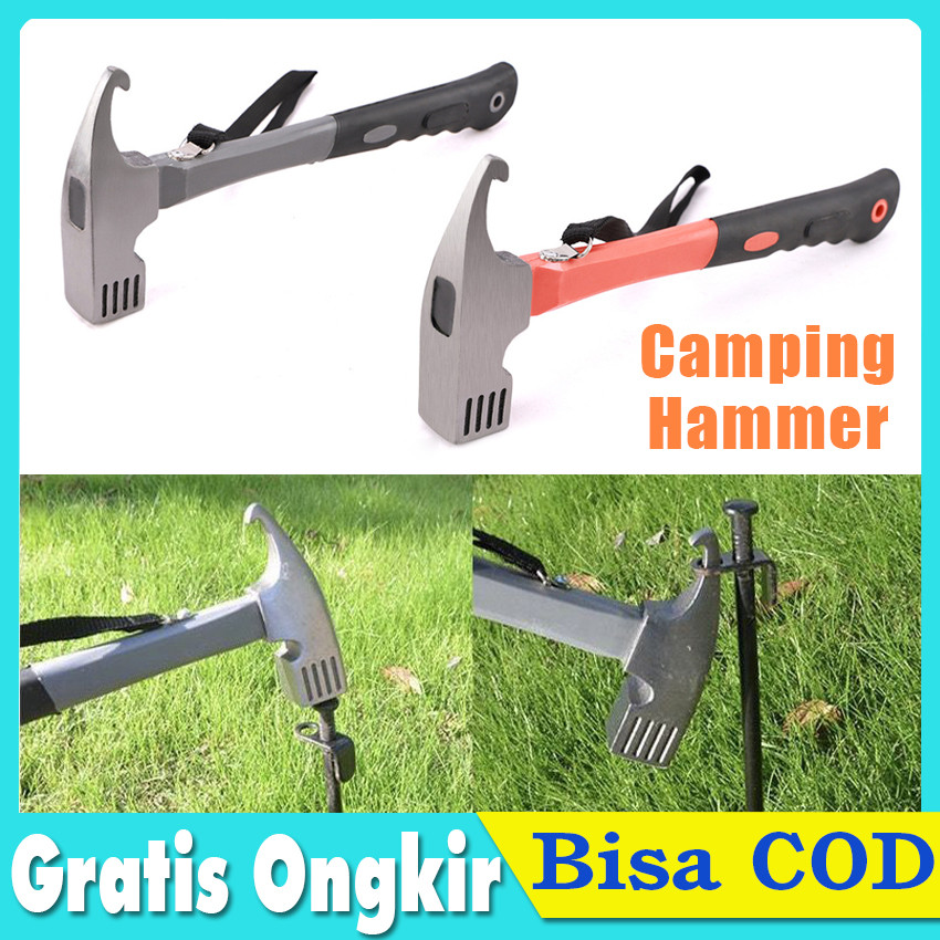 Palu Camping Multifungsi Ultralight Camping Hammer Pasak Tenda Camping Glamping