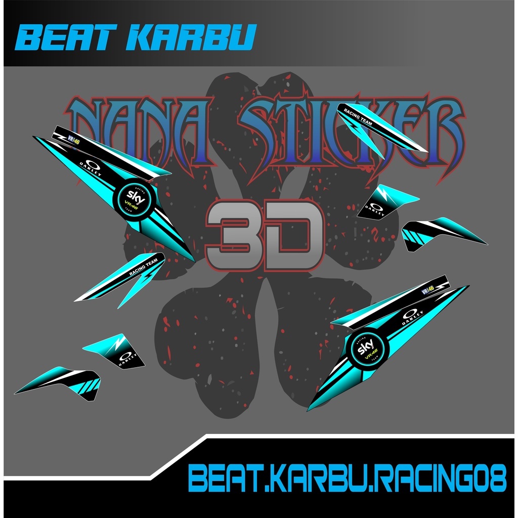 Striping Beat Karbu 2008-2012 Variasi Sticker Stiker Skotlet Motor Scotlite BEAT CODE 07
