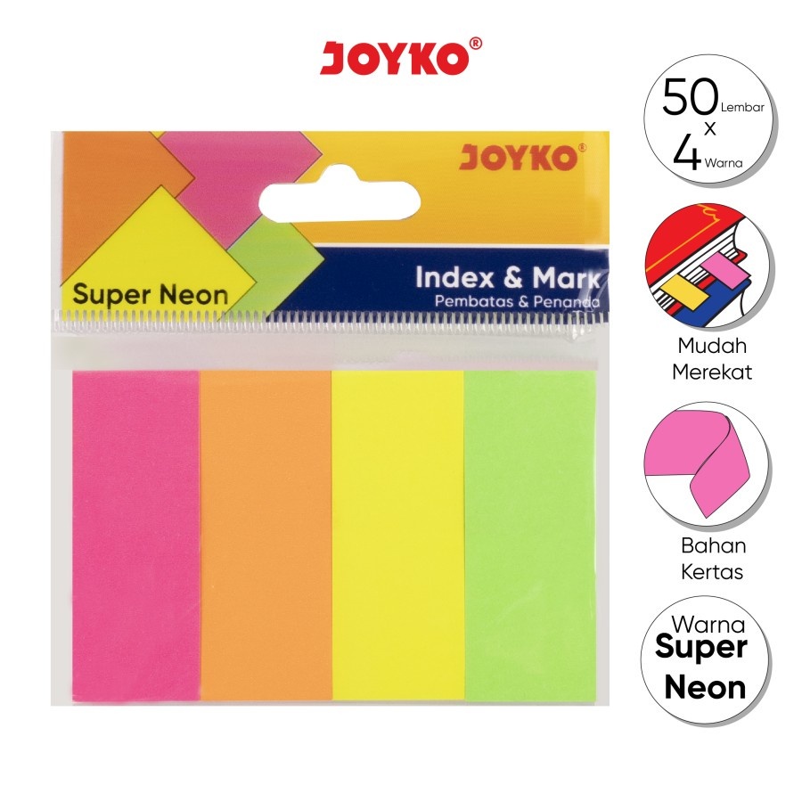 

Memo Tempel Index IM-67 & Mark JOYKO Isi 200 Sticky Note Bahan Kertas