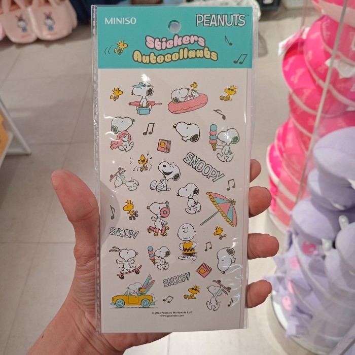 

MINISO Snoopy Collection 10*22cm Sticker - Stiker Karakter Snoopy Lucu - Mainan Anak Dan Dewasa