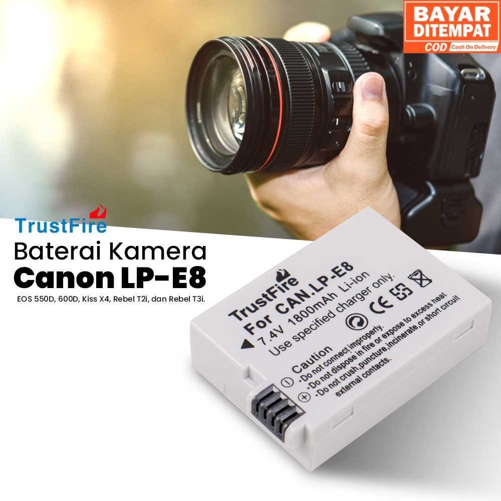 ( COD HNstore20 ) TrustFire Baterai Kamera Canon EOS 550D LP-E8 1800mAh (Replika 1:1)