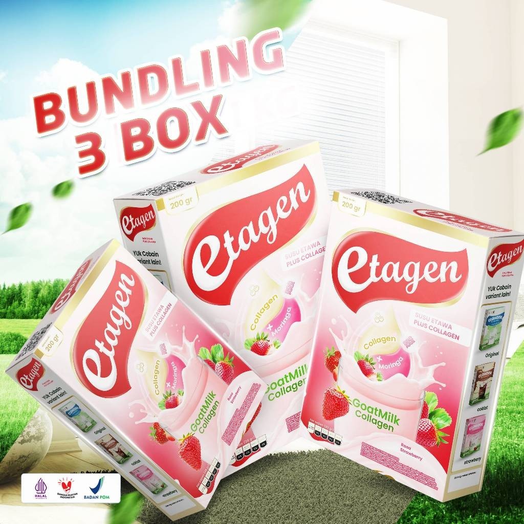 

[ AV - Etawamil ] 3 BOX ETAGEN SUSU COLLAGEN Kolagen Milk Merawat Kulit Wajah STOBERI