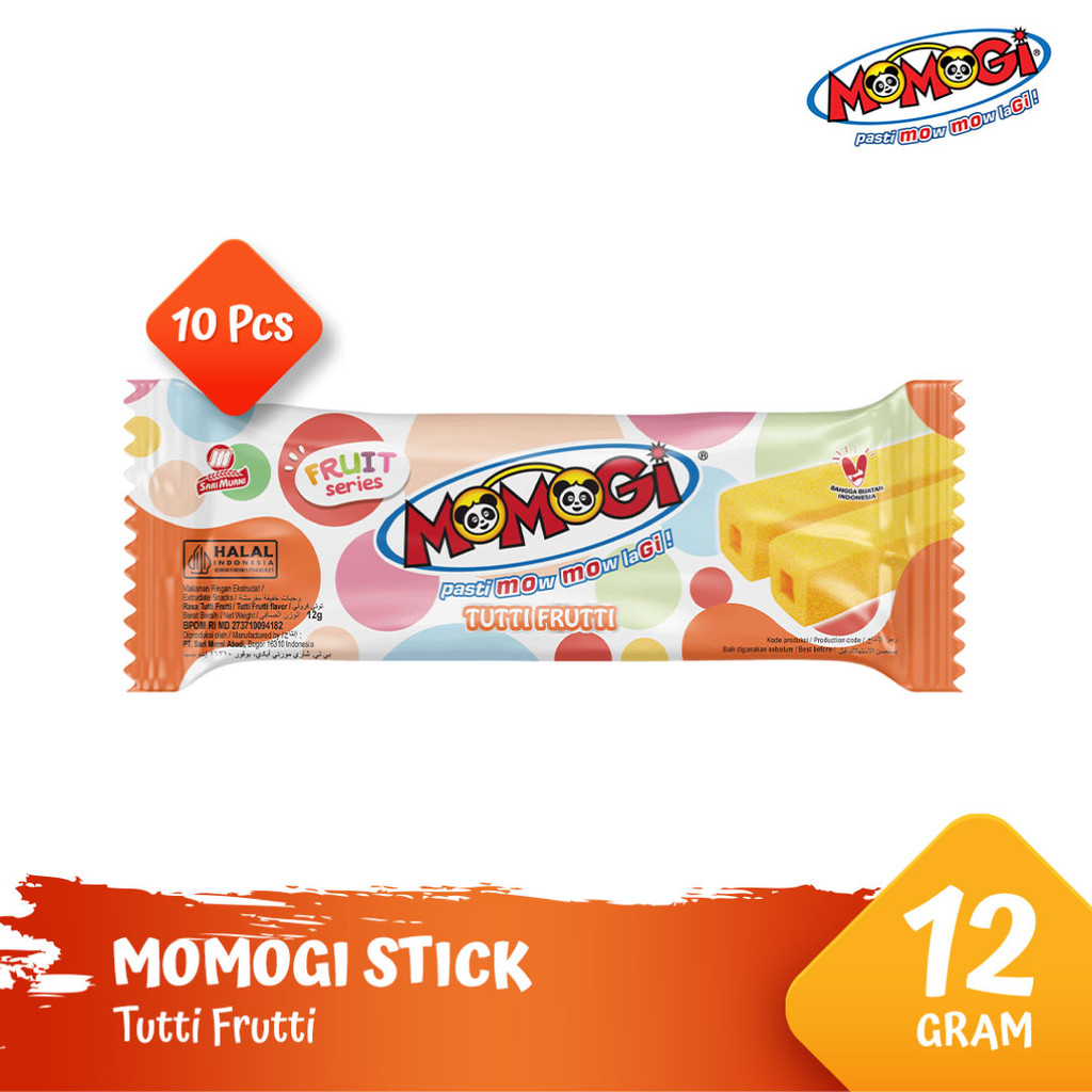 

Momogi Stick Snack Makanan Ringan 12gr - Tutti Frutti [1 Box @ 10 Pcs]