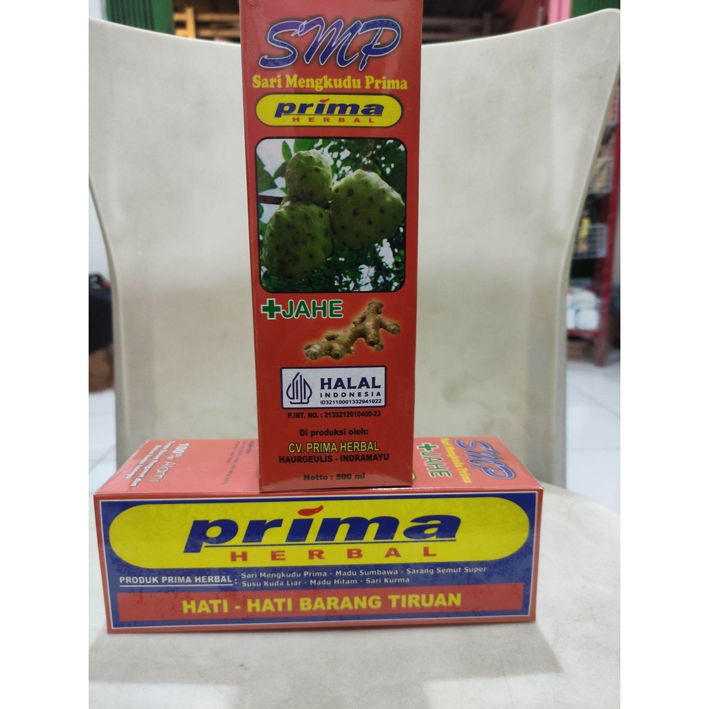 SARI MENGKUDU PRIMA PLUS JAHE / 500 ML / CV. PRIMA HERBAL / ORIGINAL I SARI MENGKUDU PRIMA PLUS
