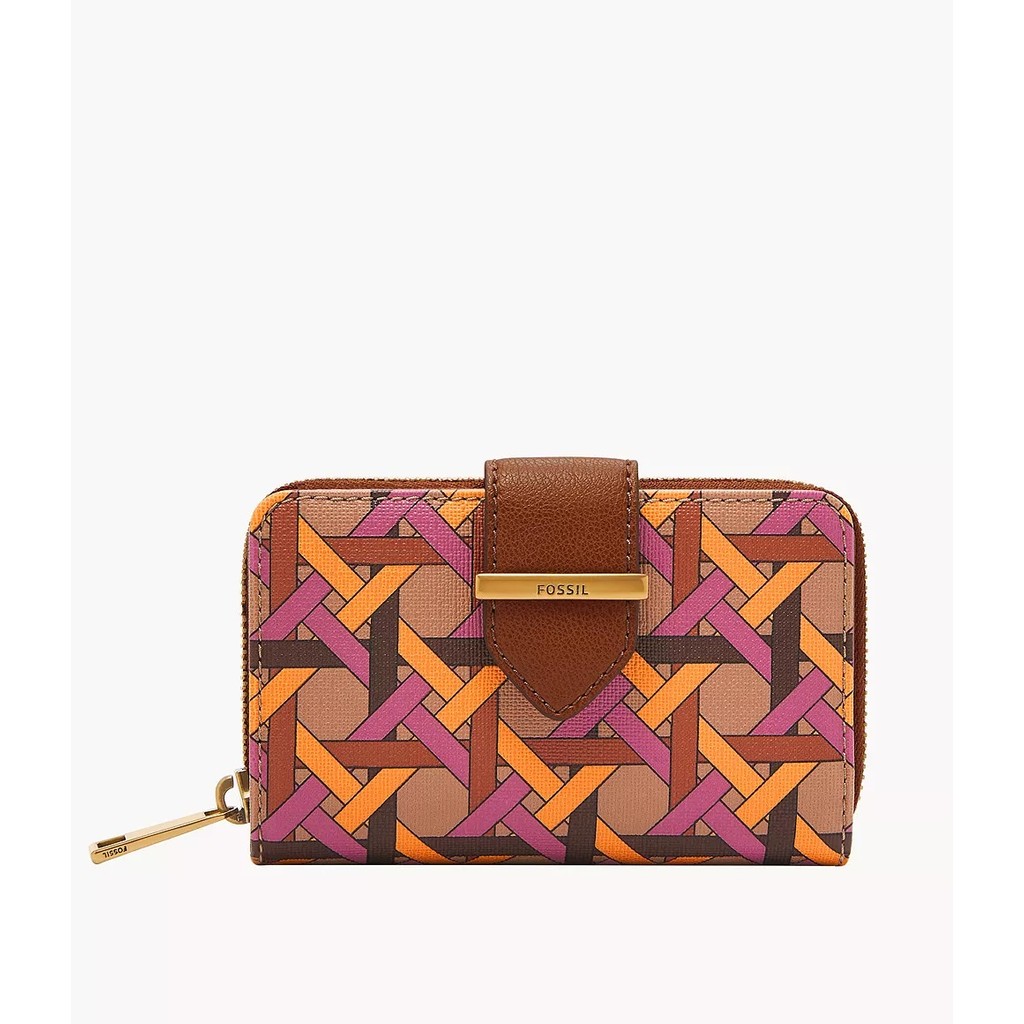 Fossil Bryce Multifunction PVC Pink Stripe Dompet Wanita - SWL2895-678