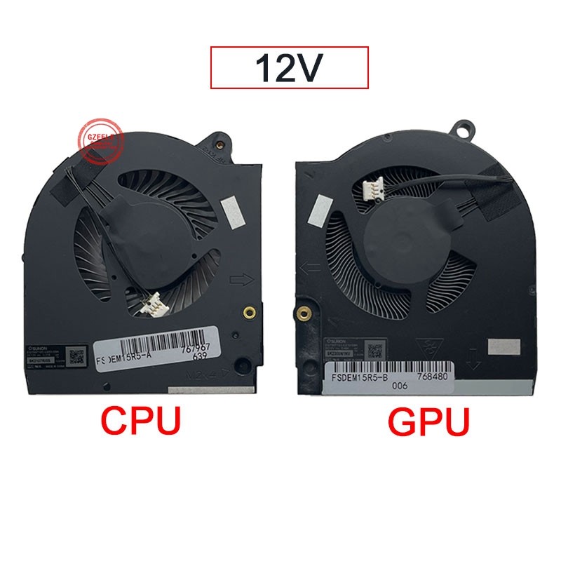 New laptop CPU GPU Cooling fan for Dell Alienware M15 R5 M15 R6 M15 Ryzen R5 M15 Ryzen R6 2021 DC 12