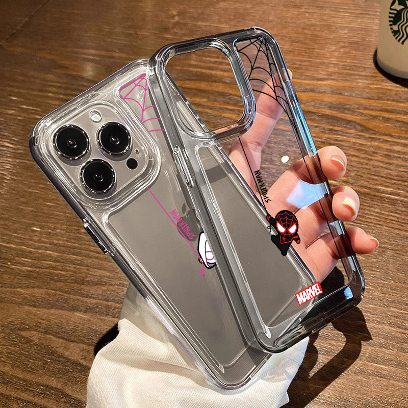 Lucu Couple Spiderman Motif Case Iphone 13 1516 11 12 14 Pro Max Xr X Xs Marvel Kartun Estetik