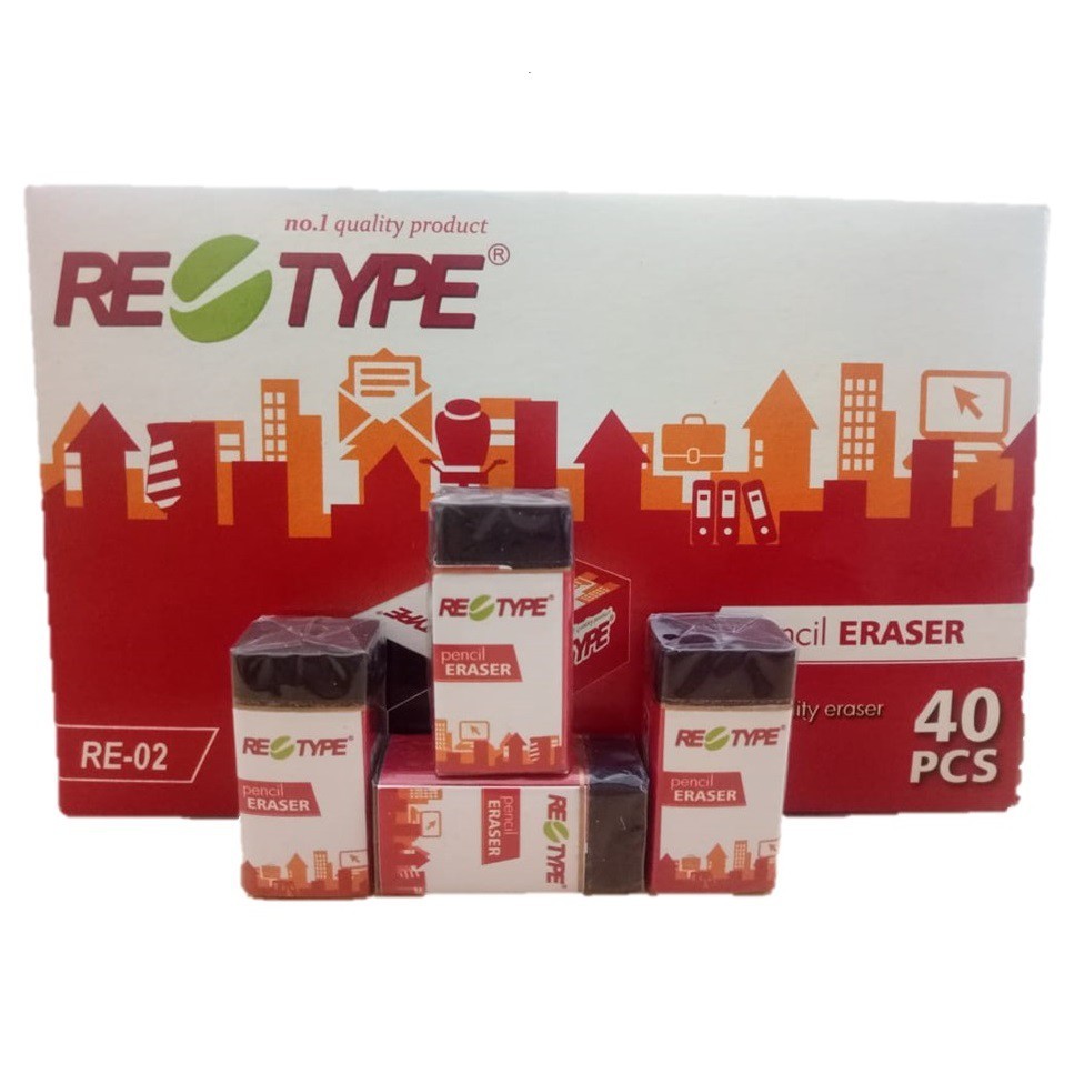 

Retype Eraser - Penghapus kecil 1 pak isi 40 pcs
