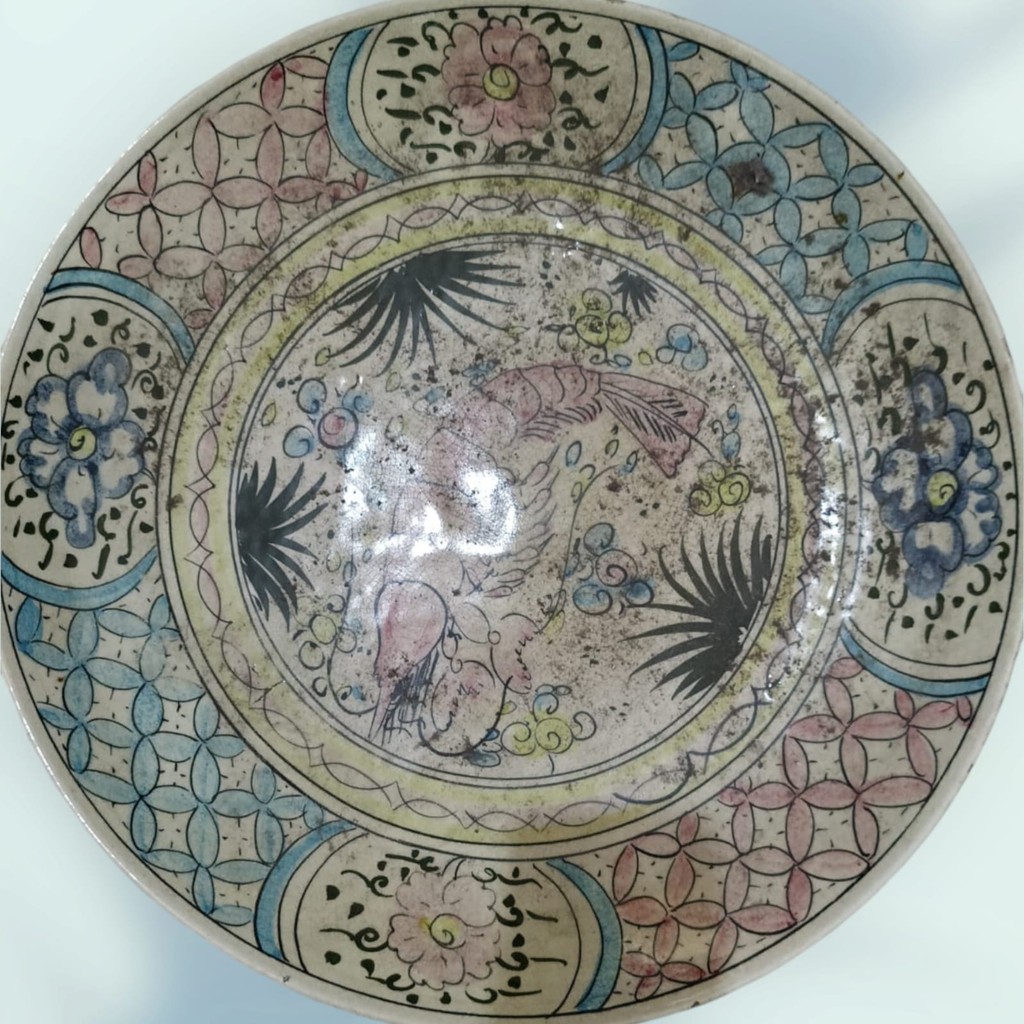 Piring hias keramik motif, piring saji hias