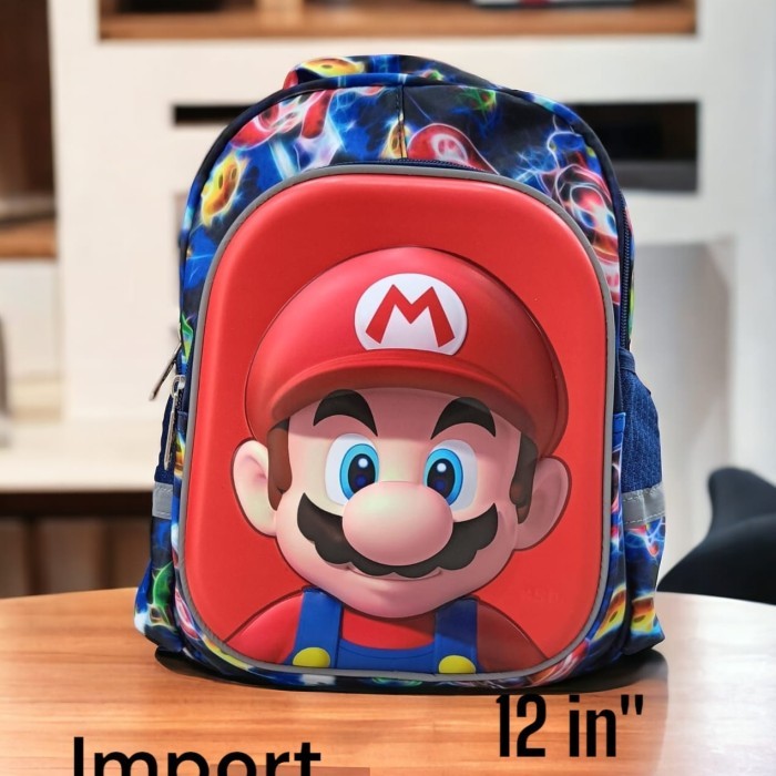 tas mario bros ransel anak sekolah TK  backpack anak laki kado