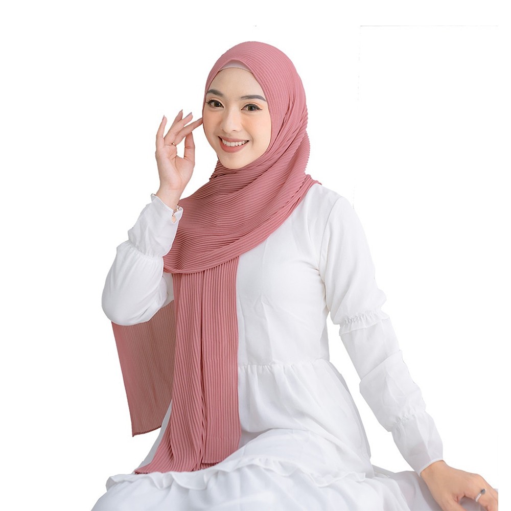 MAYSARON - Pashmina Plisket Ceruty Kerudung Persegi Panjang
