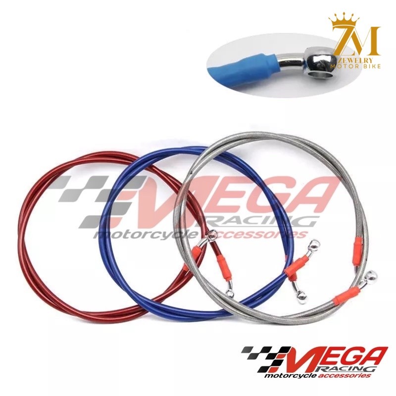 Selang Rem Depan & Belakang variasi Carbon Warna Model TDR 60cm 100cm 130cm Universal Motor Beat mio