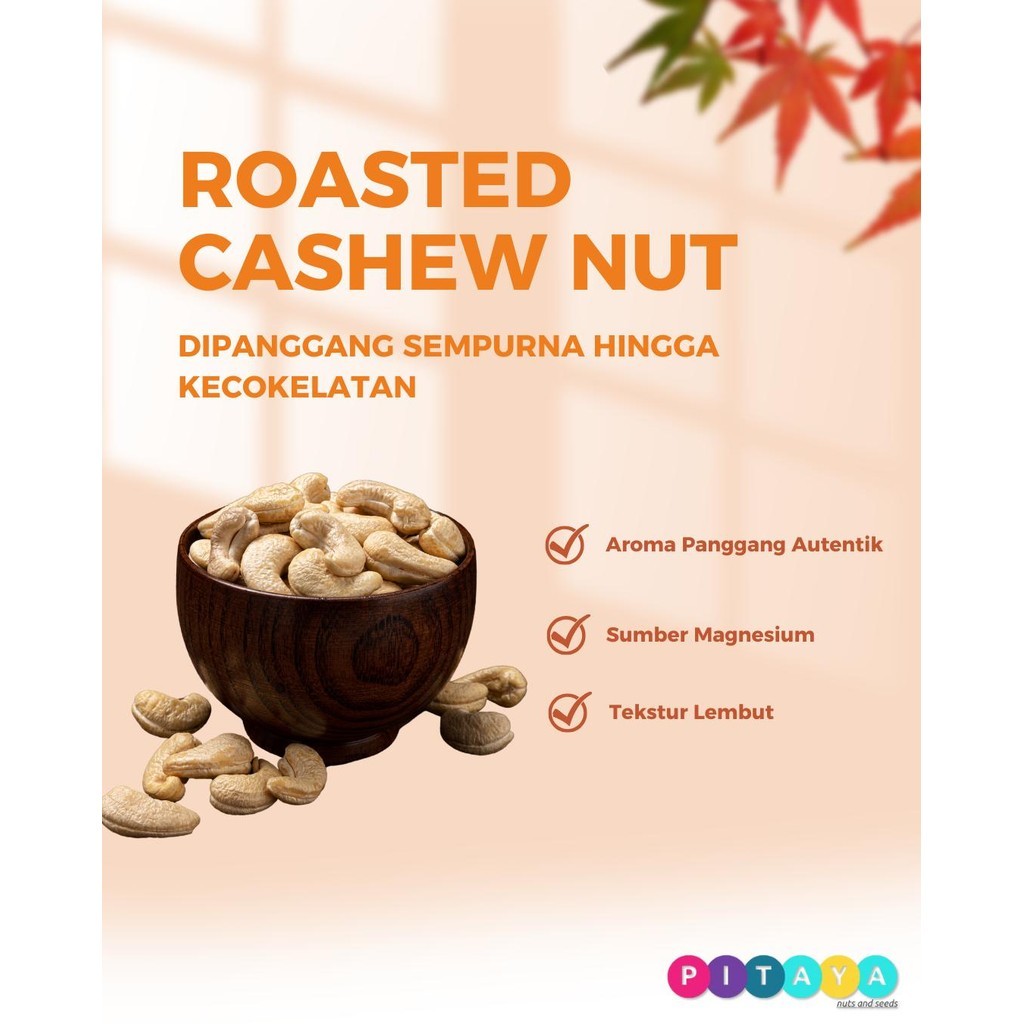 

Kacang Mede Panggang Roasted Cashew Oven Homemade Premium 250gr, Aroma Panggang Autentik