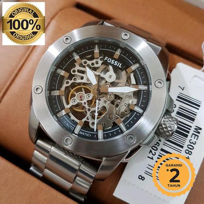 JAM F0SSIL ME3081 AUTOMATIC SILVER 45MM ORIGINAL