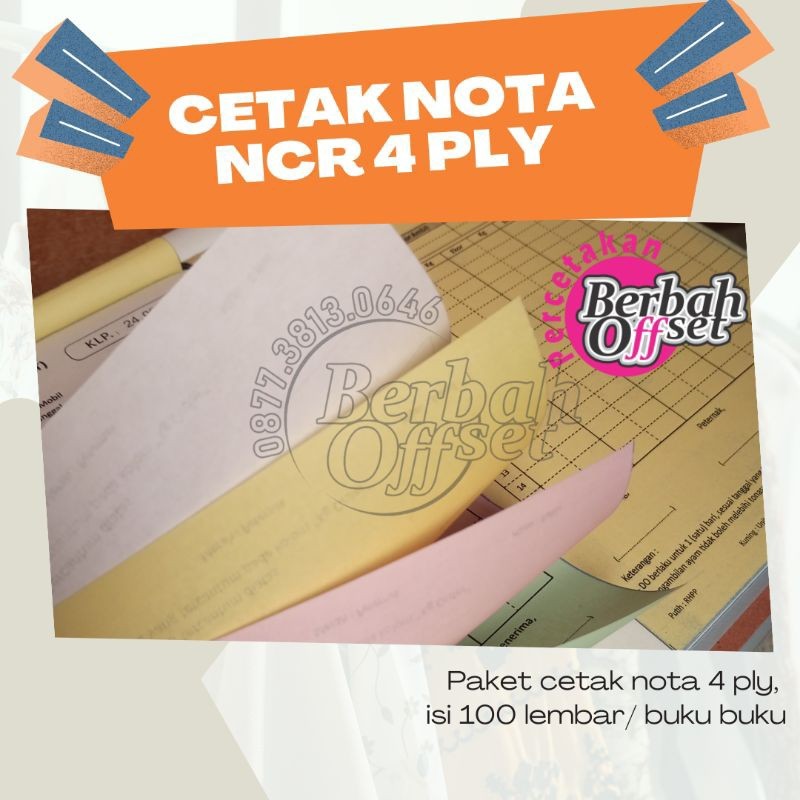 

CETAK NOTA NCR 4 PLY / NOTA PENJUALAN CUSTOMCO
