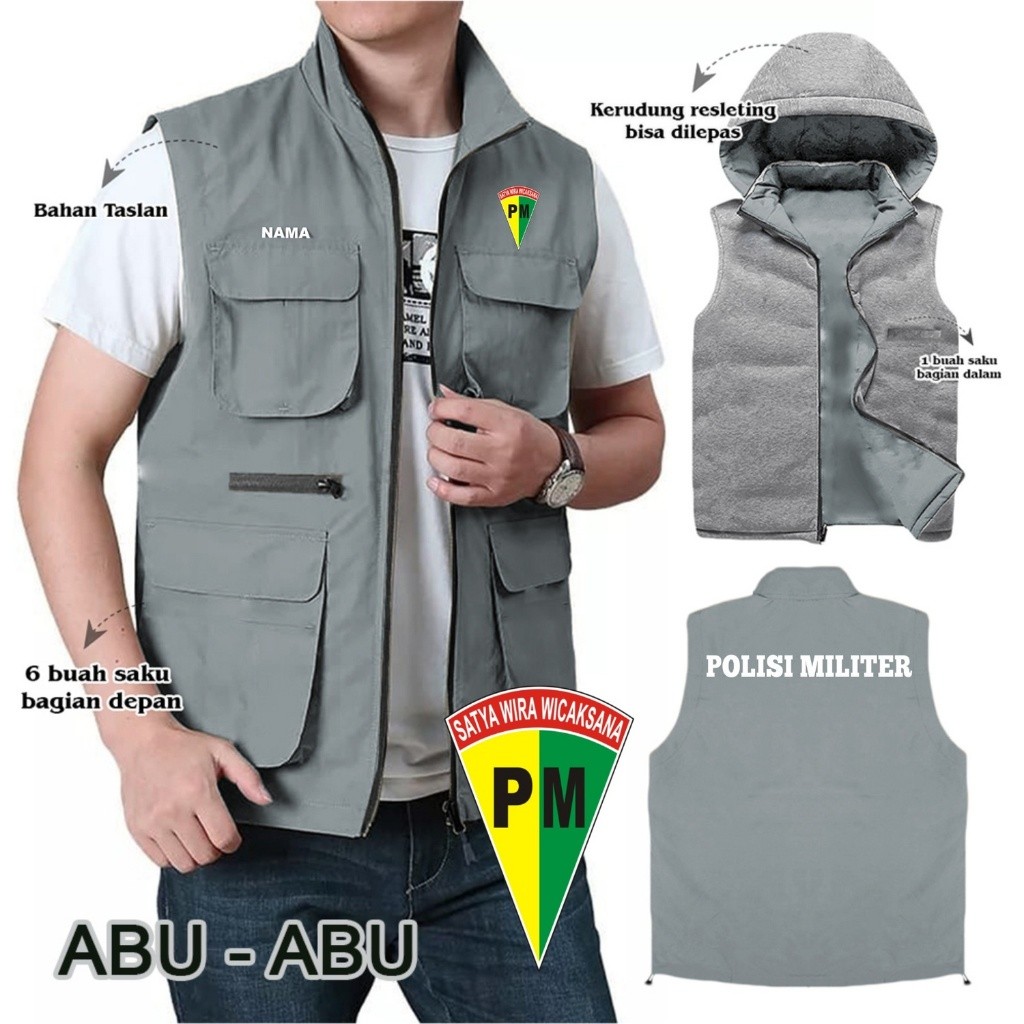 TERLARISSS JAKET ROMPI KANTONG POLISI MILITER / JAKET ROMPI KEREN CUSTOM SABLON POLISI MILITER / JAK