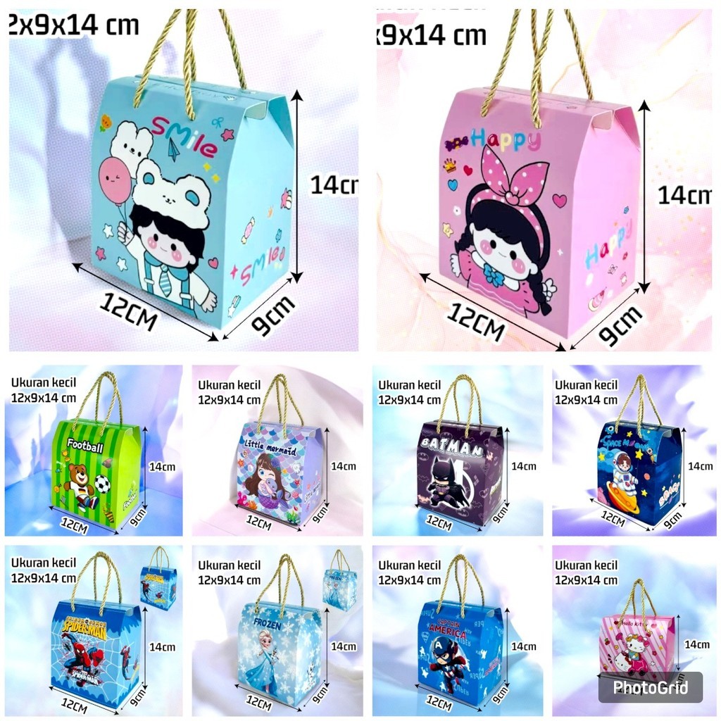 

Tas Ulang Tahun Super Hero untuk Anak Cowok dan Cewek dengan Hampers Ulang Tahun Spiderman Avanger Batman Mermaid