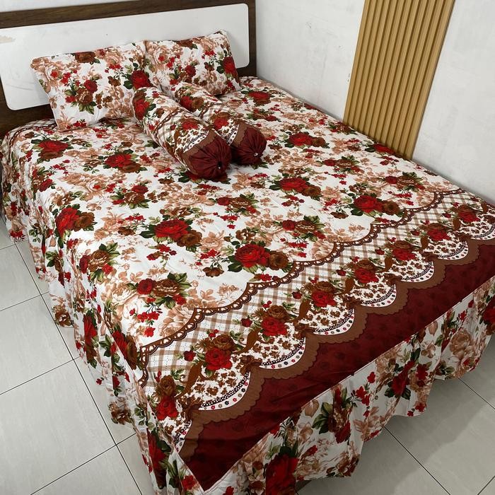 Sale Sprei Rumbai Homemade Ukuran 180x200 & 160x200 / Sprei Rumbai Bahan Katun Motif Bunga Aesthetic