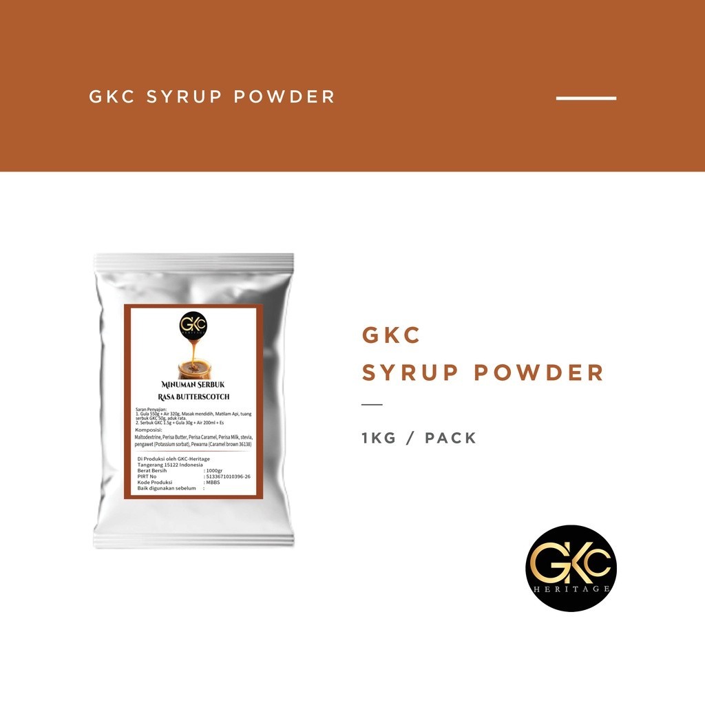 

GKC Heritage Sirup Bubuk Konsentrat Minuman Semua Varian - HALAL - 1 Kg All Variant Powder Syrup