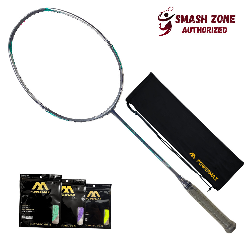 Raket Badminton POWER MAX Fitow 55 Original 4U High Tension 35 Lbs Racket Bulu Tangkis All Around
